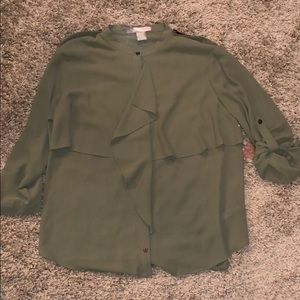 Hunter green blouse